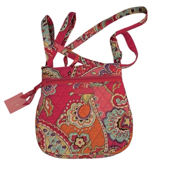 Vera Bradley Handbags - Vera Bradley Petite Double Zip Hipster- Pink Swirls NWT